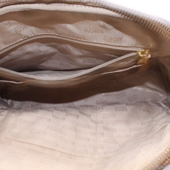 Michael Kors SATCHEL Shoulder Bag Purse Logo Leather Brown Minor Defect - Picture 9 of 11